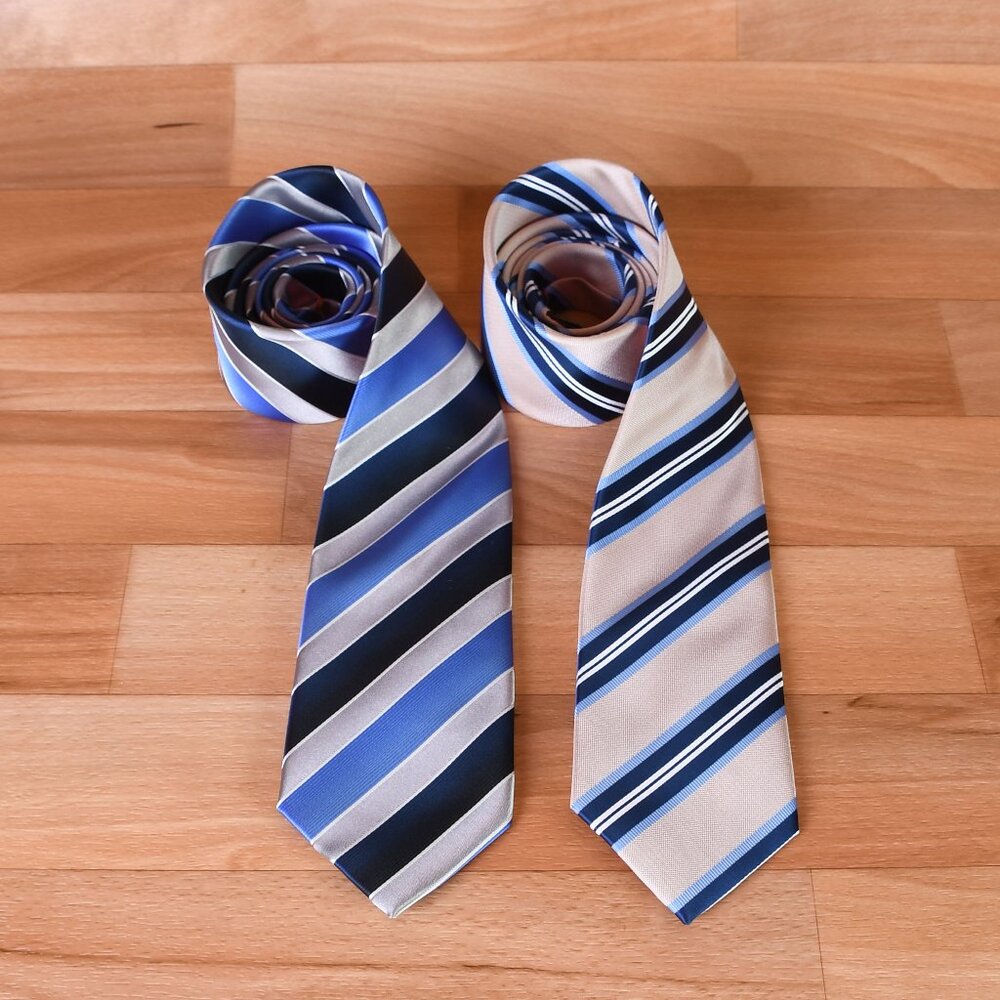 John Sparks hand made polyester ties (bundle of 2)